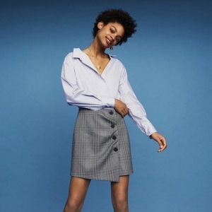 NWT Maje Two-in-One Asymmetric Shirt Dress Size 1